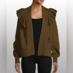 Madewell Ruffle Cardigan Sweater
